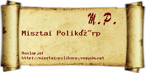 Misztai Polikárp névjegykártya